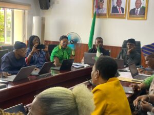 Permanent Secretary Federal Ministry of Water Resources Signing Performance Contract with Directors using the Automated FMWR PMS I.T Solution.