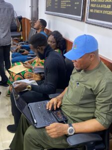 Permanent Secretary Federal Ministry of Water Resources Signing Performance Contract with Directors using the Automated FMWR PMS I.T Solution.