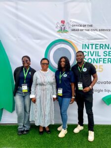 Dr Fransisca Odeka, M.D Frandek International Consulting Limited with Staff