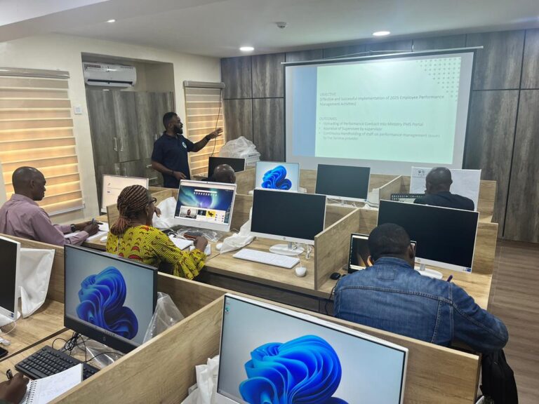 Training the Champions of Federal Ministry of Works on the Automated Performance Management System