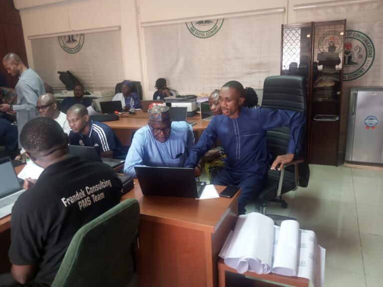 Hands on Training of PMS, uploading contracts and appraisals at the Federal Ministry of Communication