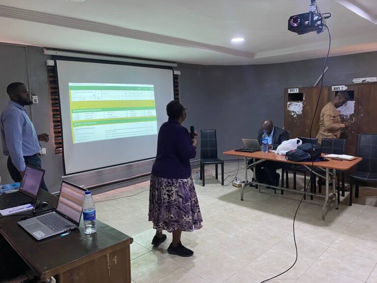 DR Francesca Odeka, M.D, Frandek International Consulting Limited Giving a lecture at a 4-day Retreat on implementing Performance Management System at the Benin Owena River Basin Development Authority (BORBDA)