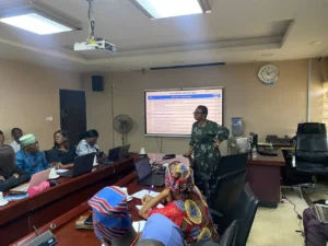 MD, Frandek international Consulting at a 2-Day Engagement exercise for the Development of 2024 MPMS with Senior staff and Management of Federal Ministry of Water Resources and Sanitation (FMWRS)he