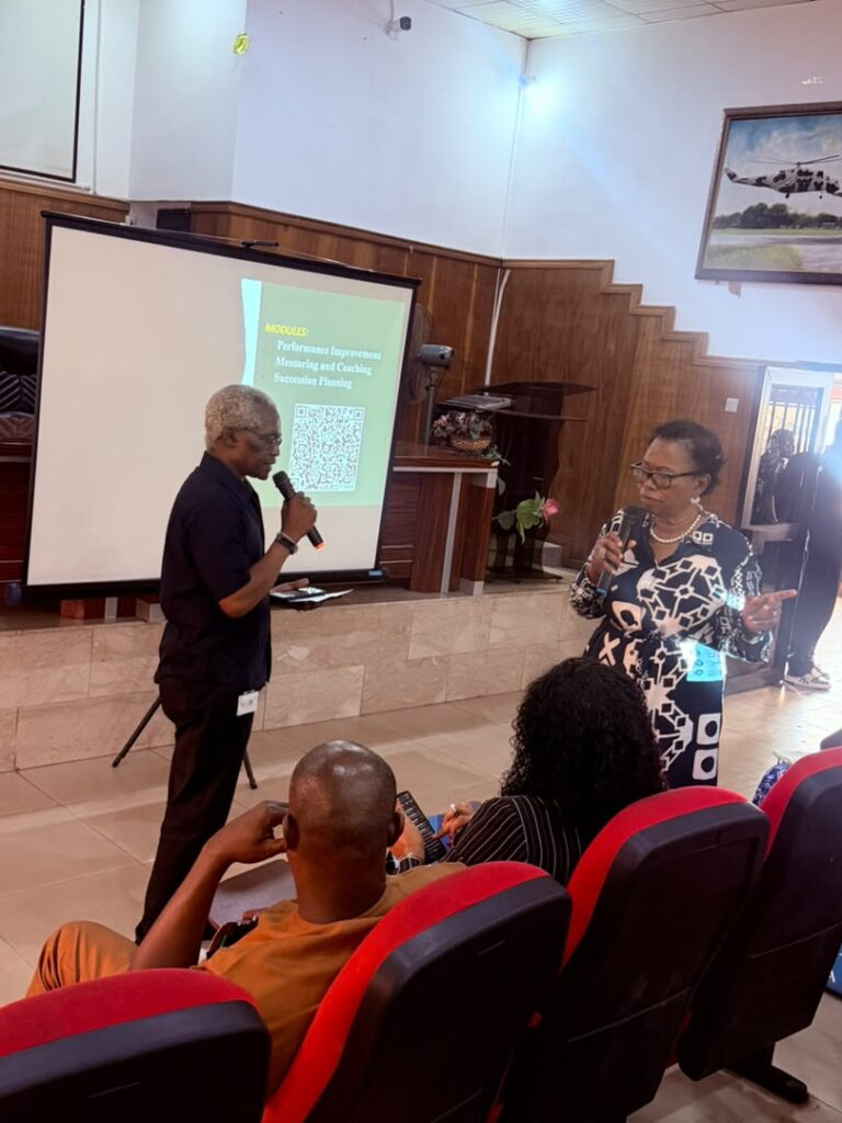 Dr. Benjamin Odeka CEO Frandek Int'l Consulting and Dr. Fransica Odeka, and MD Frandek Int'l Consulting facilitating Knowledge Exchange in Progress – Institutional Strengthening Capacity Building at Ministry of Defence