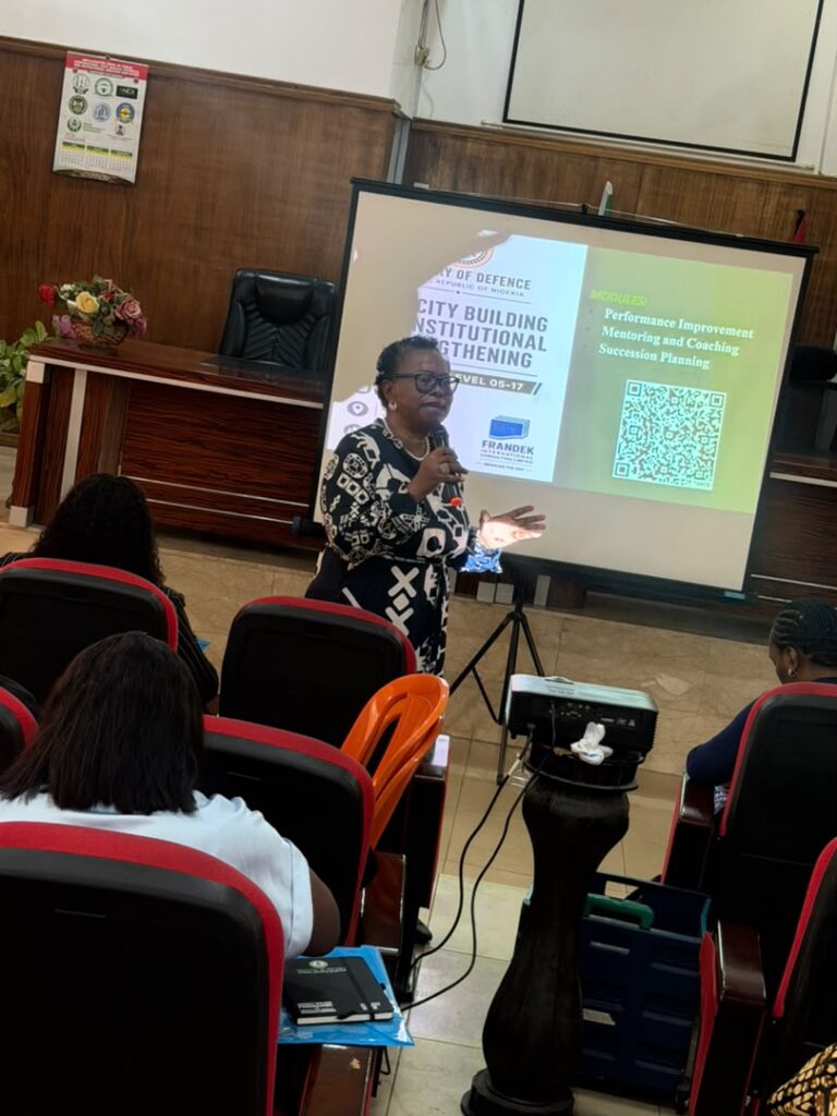 Dr. Odeka MD Frandek Int'l Consulting facilitationg Mentoring and Coaching for Institutional Strengthening at Ministry of Defence