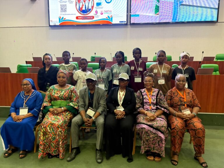 Girls Vanguard from Tabita Empowerment Centre with CEO and MD Frandek International Consulting Ltd and the immediate passed Head of Service